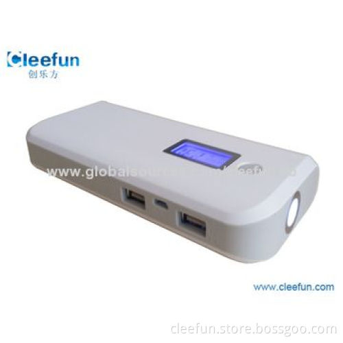 LED Torch Digital Display Power Bank with 10,400mAh Capacity, Suitable for Travel